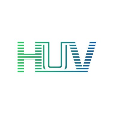 Modern HUV Logo Tasarımı. İş Kimliği için HUV Minimalist, Profesyonel ve Çok Yönlü Markalaştırma Simgesi