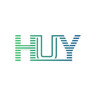 Modern HUY Logo Tasarımı. Harf HUY Minimalist, Profesyonel ve İş Kimliği için Çok Yönlü Markalaştırma Simgesi
