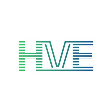Modern HVE Logo Tasarımı. Harf HVE Minimalist, Profesyonel ve İş Kimliği için Çok Yönlü Markalaştırma Simgesi