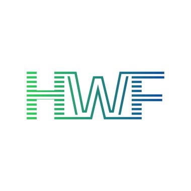 Modern HWF Logo Tasarımı. Harf HWF İş Kimliği Minimalist, Profesyonel ve Çok Yönlü Markalaştırma Simgesi