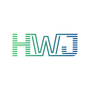 Modern HWJ Logo Tasarımı. Harf HWJ İş Kimliği Minimalist, Profesyonel ve Çok Yönlü Marka Simgesi