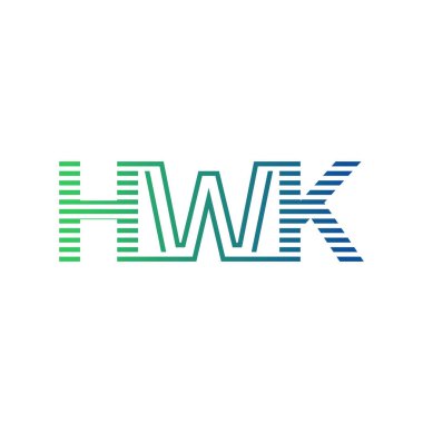 Modern HWK Logo Tasarımı. İş Kimliği için HWK Minimalist, Profesyonel ve Çok Yönlü Markalaştırma Simgesi