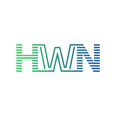 Modern HWN Logo Tasarımı. HWN Minimalist, Profesyonel ve İş Kimliği için Çok Yönlü Markalaştırma Simgesi