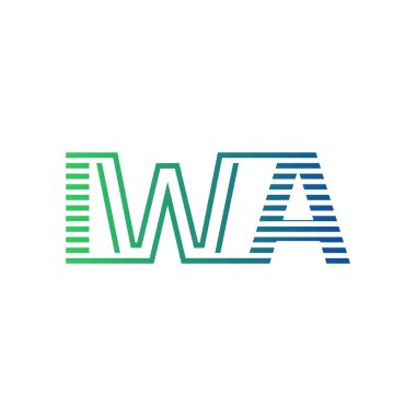 Modern IWA Logo Tasarımı. IWA 'nın Minimalist, Profesyonel ve Çok Yönlü İşletme Kimliği Simgesi