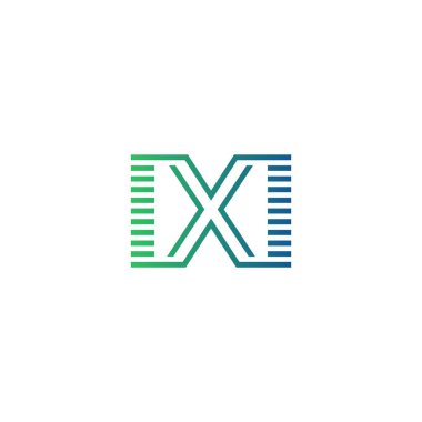 Modern IXI Logo Tasarımı. IXI Minimalist, Profesyonel ve İşletme Kimliği İçin Çok Yönlü Markalaştırma Simgesi