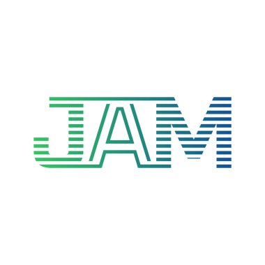 Modern JAM Logo Tasarımı. JAM Harfi Minimalist, Profesyonel ve İş Kimliği için Çok Yönlü Markalaştırma Simgesi