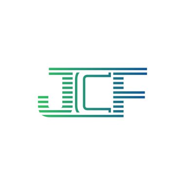 Modern JCF Logo Tasarımı. İş Kimliği için JCF Minimalist, Profesyonel ve Çok Yönlü Markalaştırma Simgesi