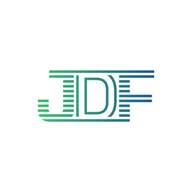 Modern JDF Logo Tasarımı. İş Kimliği için JDF Minimalist, Profesyonel ve Çok Yönlü Markalaştırma Simgesi