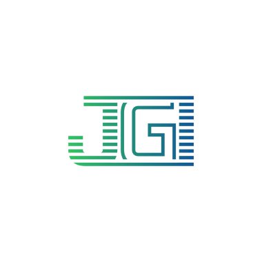 Modern JGI Logo Tasarımı. JGI Minimalist, Profesyonel ve İş Kimliği için Çok Yönlü Markalaştırma Simgesi