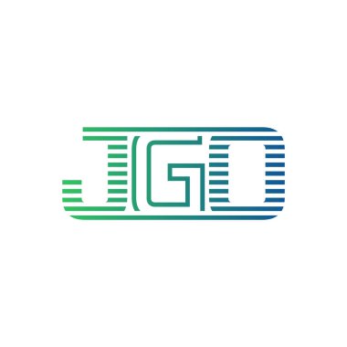 Modern JGO Logo Tasarımı. JGO Minimalist, Profesyonel ve İş Kimliği için Çok Yönlü Markalaştırma Simgesi