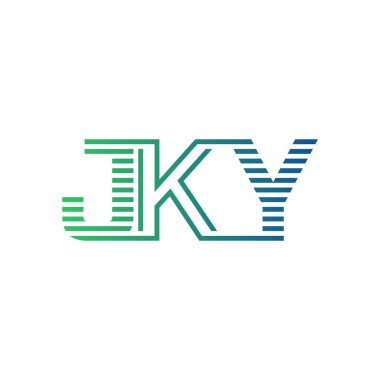 Modern JKY Logo Tasarımı. İş Kimliği için JKY Minimalist, Profesyonel ve Çok Yönlü Markalaştırma Simgesi