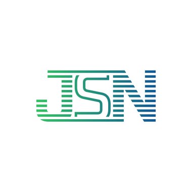 Modern JSN Logo Tasarımı. İş Kimliği için JSN Minimalist, Profesyonel ve Çok Yönlü Markalaştırma Simgesi