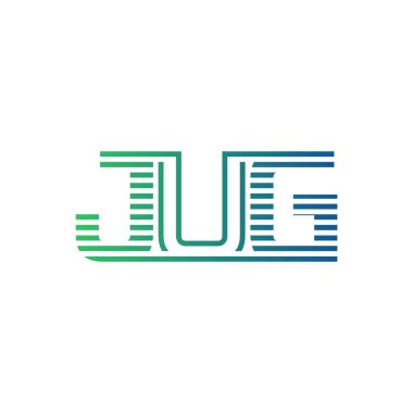 Modern JUG Logo Tasarımı. JUG Mektup Minimalist, Profesyonel ve İş Kimliği için Çok Yönlü Markalaştırma Simgesi
