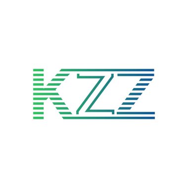 Modern KZZ Logo Tasarımı. İş Kimliği için KZZ Minimalist, Profesyonel ve Çok Yönlü Markalaştırma Simgesi