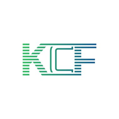 Modern KCF Logo Tasarımı. İş Kimliği için KCF Minimalist, Profesyonel ve Çok Yönlü Markalaştırma Simgesi