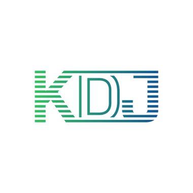 Modern KDJ Logo Tasarımı. KDJ Minimalist, Profesyonel ve İş Kimliği için Çok Yönlü Markalaştırma Simgesi