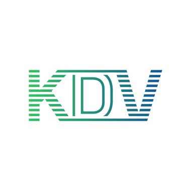 Modern KDV Logo Tasarımı. Harf KDV İş Kimliği Minimalist, Profesyonel ve Çok Yönlü Markalaştırma Simgesi