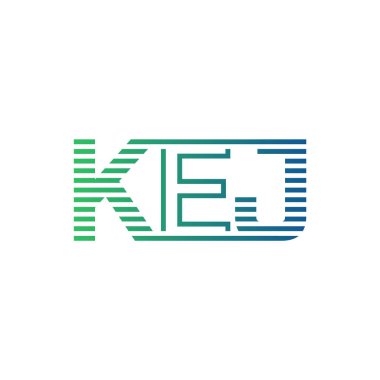 Modern KEJ Logo Tasarımı. KEJ Harfi Minimalist, Profesyonel ve İşletme Kimliği İçin Çok Yönlü Markalaşma Simgesi