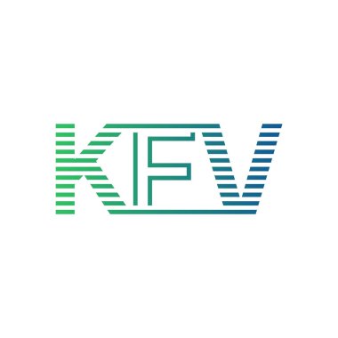Modern KFV Logo Tasarımı. Harf KFV İş Kimliği Minimalist, Profesyonel ve Çok Yönlü Markalaştırma Simgesi