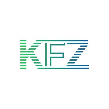 Modern KFZ Logo Tasarımı. KFZ 'nin Minimalist, Profesyonel ve Çok Yönlü İşletme Kimliği Simgesi