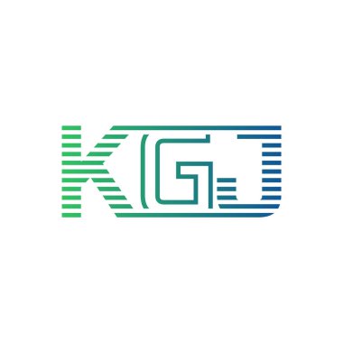 Modern KGJ Logo Tasarımı. İşletme Kimliği İçin KGJ Minimalist, Profesyonel ve Çok Yönlü Markalaştırma Simgesi