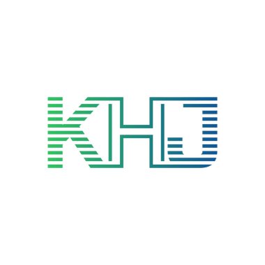 Modern KHJ Logo Tasarımı. İşletme Kimliği İçin KHJ Minimalist, Profesyonel ve Çok Yönlü Markalaştırma Simgesi