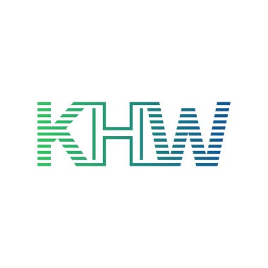 Modern KHW Logo Tasarımı. İş Kimliği için KHW Minimalist, Profesyonel ve Çok Yönlü Markalaştırma Simgesi