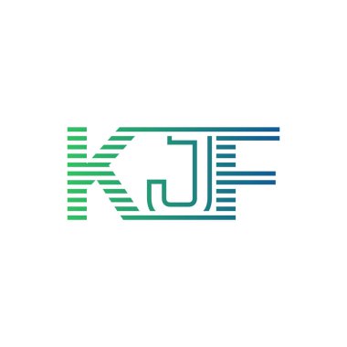 Modern KJF Logo Tasarımı. İş Kimliği için KJF Minimalist, Profesyonel ve Çok Yönlü Markalaştırma Simgesi