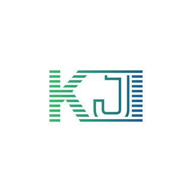 Modern KJI Logo Tasarımı. KJI Minimalist, Profesyonel ve Çok Yönlü İşletme Kimliği Simgesi