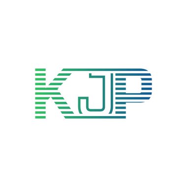 Modern KJP Logo Tasarımı. KJP Minimalist, Profesyonel ve Çok Yönlü İşletme Kimliği Simgesi
