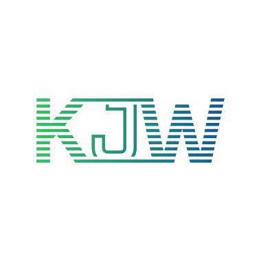Modern KJW Logo Tasarımı. Harf KJW İş Kimliği Minimalist, Profesyonel ve Çok Yönlü Markalaştırma Simgesi
