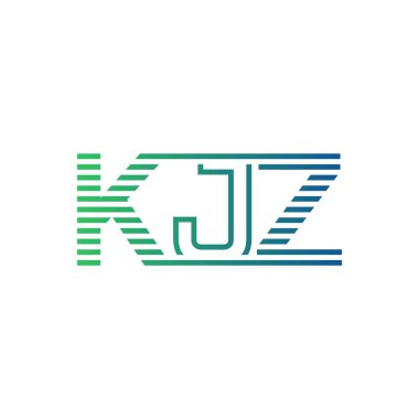 Modern KJZ Logo Tasarımı. KJZ 'nin Minimalist, Profesyonel ve Çok Yönlü İşletme Kimliği Simgesi