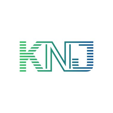 Modern KNJ Logo Tasarımı. KNJ Minimalist, Profesyonel ve İş Kimliği için Çok Yönlü Markalaştırma Simgesi