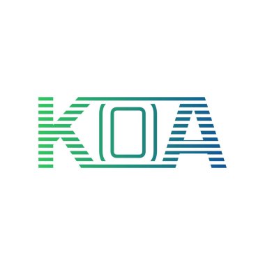 Modern KOA Logo Design. Letter KOA Minimalist, Professional, and Versatile Branding Icon for Business Identity clipart