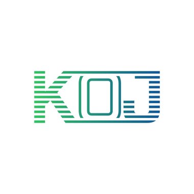 Modern KOJ Logo Tasarımı. KOJ Harfi Minimalist, Profesyonel ve İş Kimliği için Çok Yönlü Markalaştırma Simgesi