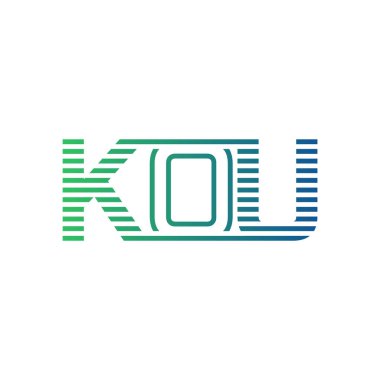 Modern KOU Logo Tasarımı. KOU Minimalist, Profesyonel ve İşletme Kimliği İçin Çok Yönlü Markalaştırma Simgesi