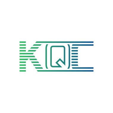 Modern KQC Logo Tasarımı. Harf KQC İş Kimliği Minimalist, Profesyonel ve Çok Yönlü Markalaştırma Simgesi