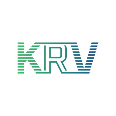 Modern KRV Logo Tasarımı. Harf KRV İş Kimliği Minimalist, Profesyonel ve Çok Yönlü Markalaştırma Simgesi
