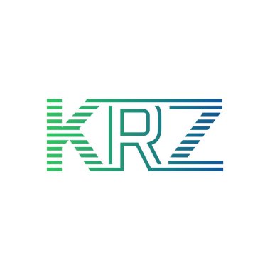 Modern KRZ Logo Tasarımı. Harf KRZ İş Kimliği Minimalist, Profesyonel ve Çok Yönlü Markalaştırma Simgesi