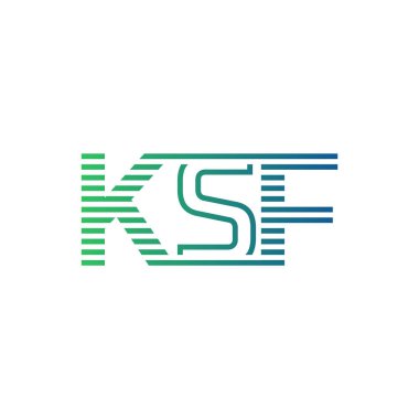 Modern KSF Logo Tasarımı. İş Kimliği için KSF Minimalist, Profesyonel ve Çok Yönlü Markalaştırma Simgesi