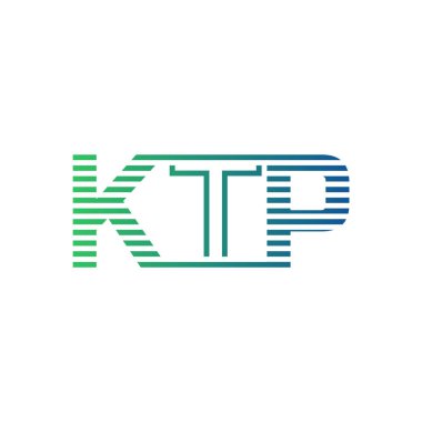 Modern KTP Logo Tasarımı. Harf KTP İş Kimliği Minimalist, Profesyonel ve Çok Yönlü Markalaştırma Simgesi
