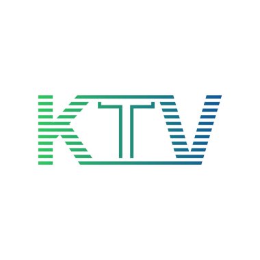 Modern KTV Logo Tasarımı. Harf KTV İş Kimliği Minimalist, Profesyonel ve Çok Yönlü Markalaştırma Simgesi