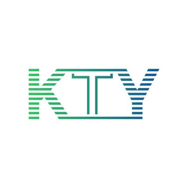 Modern KTY Logo Tasarımı. KTY Minimalist, Profesyonel ve İş Kimliği için Çok Yönlü Markalaştırma Simgesi