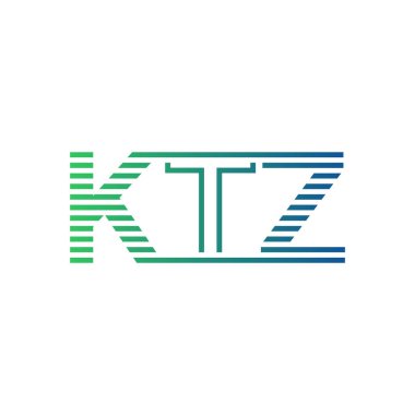 Modern KTZ Logo Tasarımı. İşletme Kimliği İçin KTZ Minimalist, Profesyonel ve Çok Yönlü Markalaştırma Simgesi