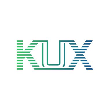 Modern KUX Logo Tasarımı. İş Kimliği için KUX Minimalist, Profesyonel ve Çok Yönlü Markalaştırma Simgesi