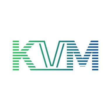 Modern KVM Logo Tasarımı. KVM Minimalist, Profesyonel ve Çok Yönlü İşletme Kimliği Simgesi