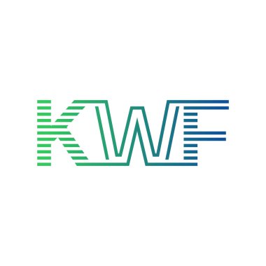 Modern KWF Logo Tasarımı. İş Kimliği için KWF Minimalist, Profesyonel ve Çok Yönlü Markalaştırma Simgesi