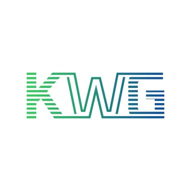 Modern KWG Logo Tasarımı. Harf KWG İş Kimliği Minimalist, Profesyonel ve Çok Yönlü Markalaştırma Simgesi
