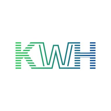 Modern KWH Logo Tasarımı. KWH Minimalist, Profesyonel ve Çok Yönlü İşletme Kimliği Simgesi
