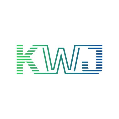 Modern KWJ Logo Tasarımı. KWJ Minimalist, Profesyonel ve İşletme Kimliği İçin Çok Yönlü Markalaştırma Simgesi
